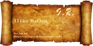 Illés Rufina névjegykártya